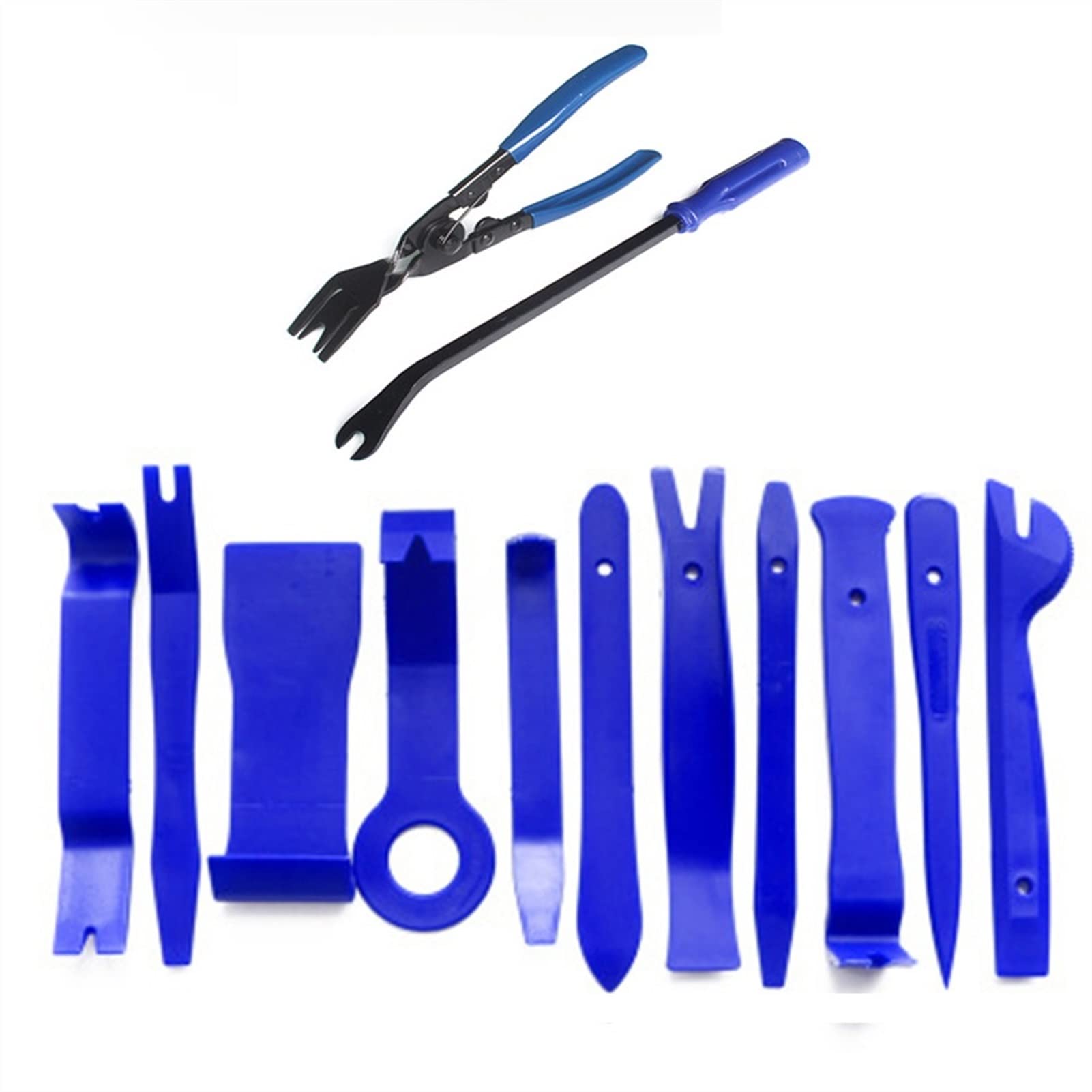 werkzeugkasten Auto Removal Tool Kit Innentür Audio Trim Removal Hand Interior Pry Repair Tool Werkzeugsatz(13PCS-Blue)