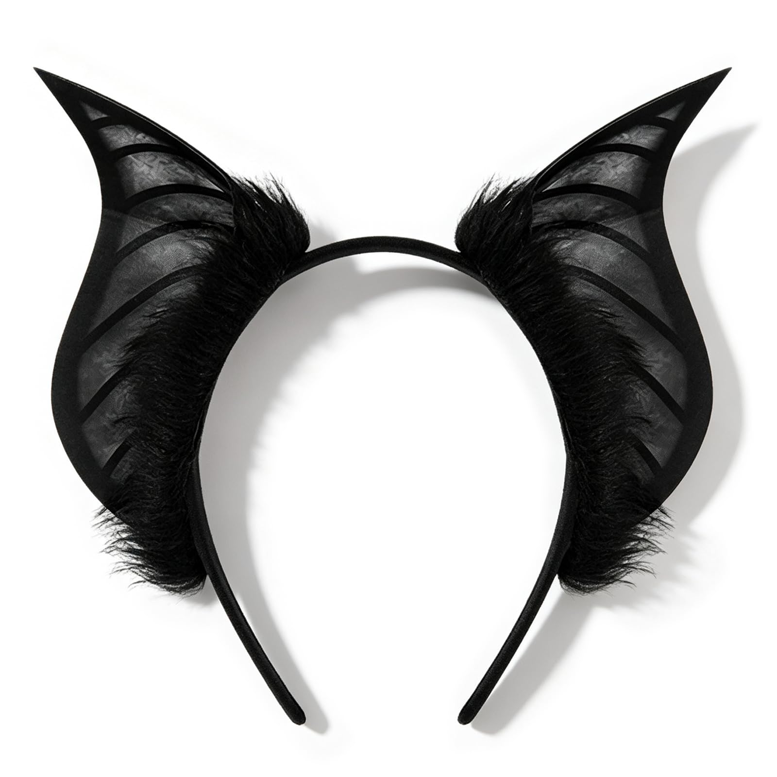ZPSCXQ Bat Beast Ears, Bat Costume Accessory, Gothic Fashion Styling with Black Bat Ears, for Halloween, Anime Con, Stage Performance