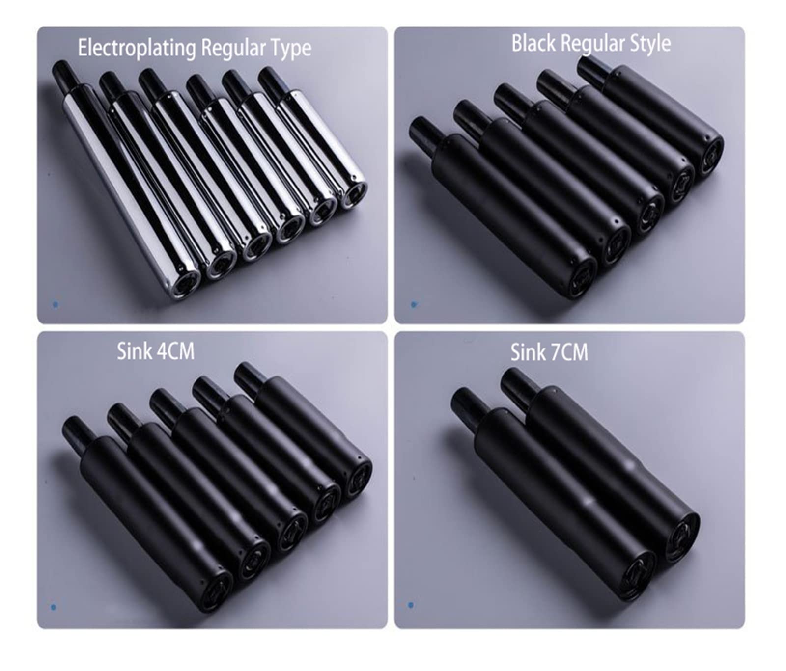 Cilindro de silla de oficina resistente, pistón hidráulico corto de elevación de gas clase 4 para sillas de escritorio, repuesto de resorte de gas negro 100#, duradero y fiable