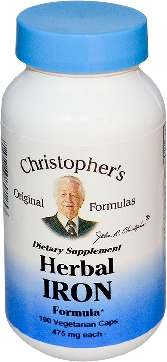 Dr. Christopher's Original Formulas - Herbal Iron Formula 450 mg. - 100 Vegetarian Capsules