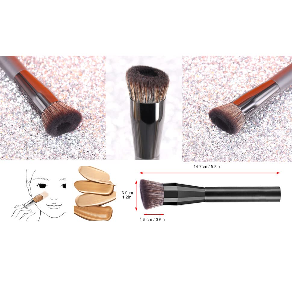 Miniatura 8 de Vela.Yue Cepillo líquido para base de maquillaje para un aspecto natural impecable  Aplicador de maquillaje en ángulo para perfeccionar la crema