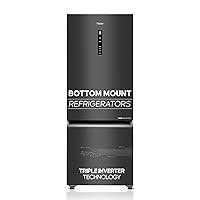 Haier 325 Litres Bottom Freezer Refrigerator GE Black