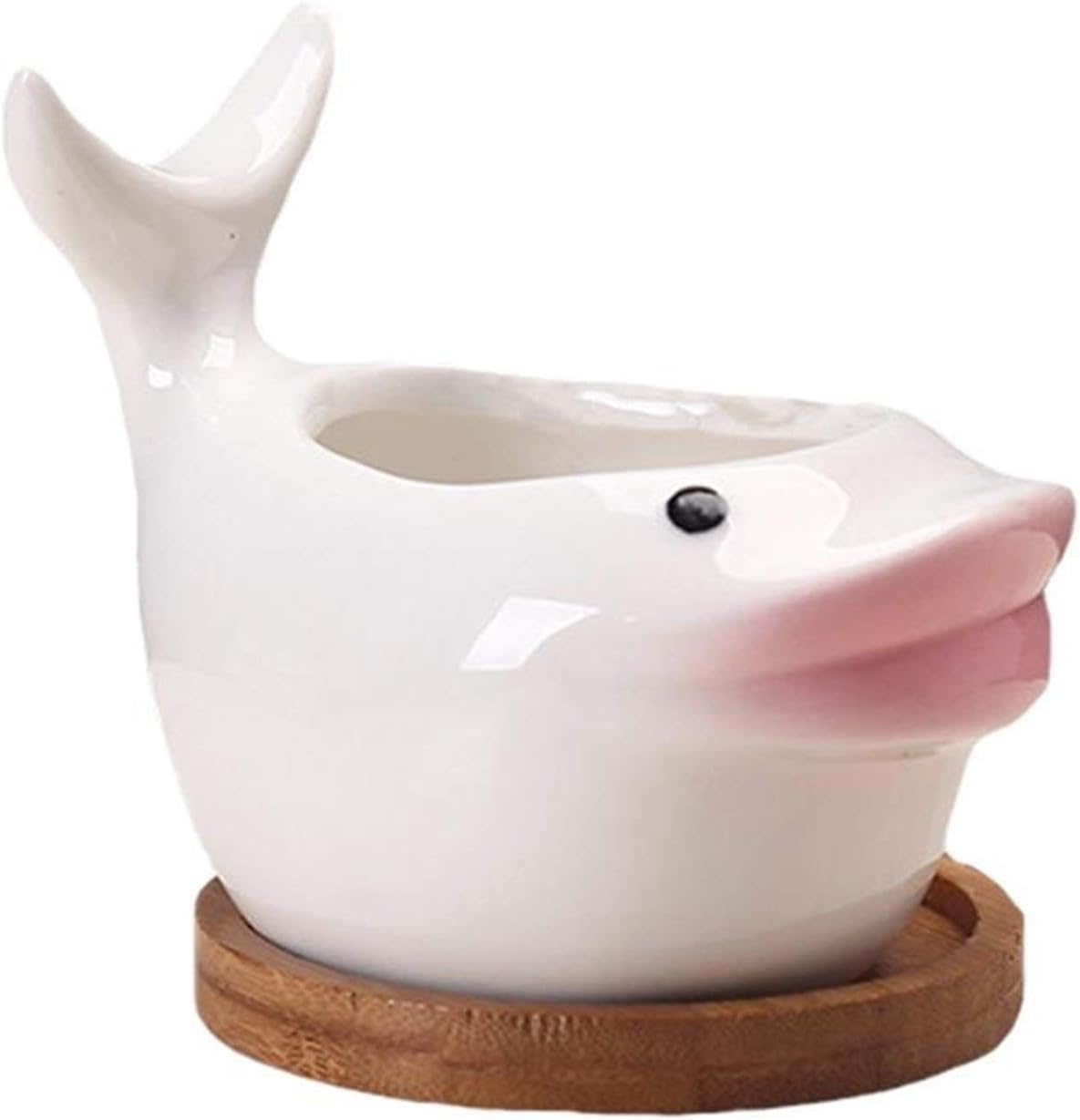 Indoor and Outdoor Flower Pots Garden Accessories Flower Pots Beautiful Succulent Flower Pots Exquisite Home Decoration Household Plant Containers (Color : White)