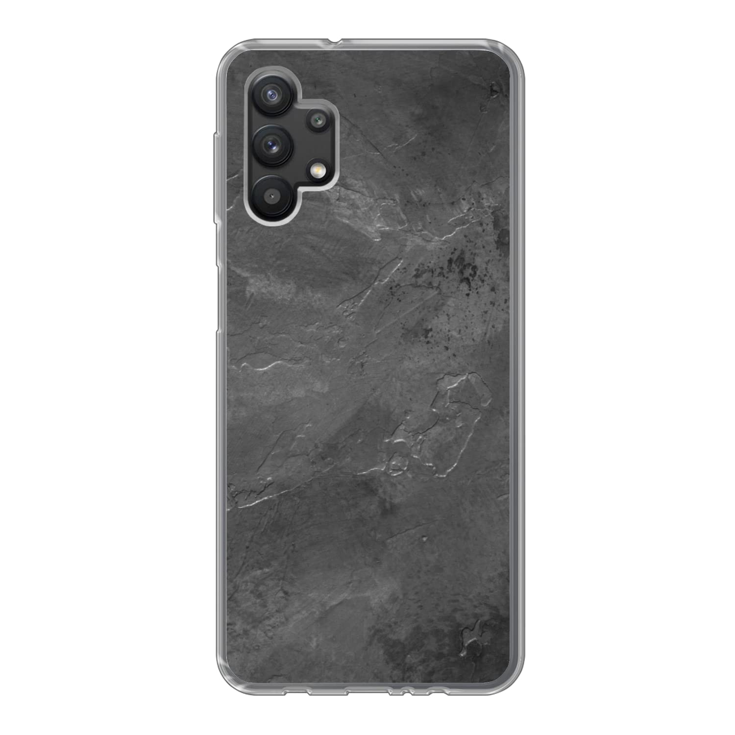 MuchoWow Funda para Samsung Galaxy A32 5G - Estructura - Cemento - Hormigón - Gris - Vintage - Funda de Silicona/Funda Blanda para teléfono móvil