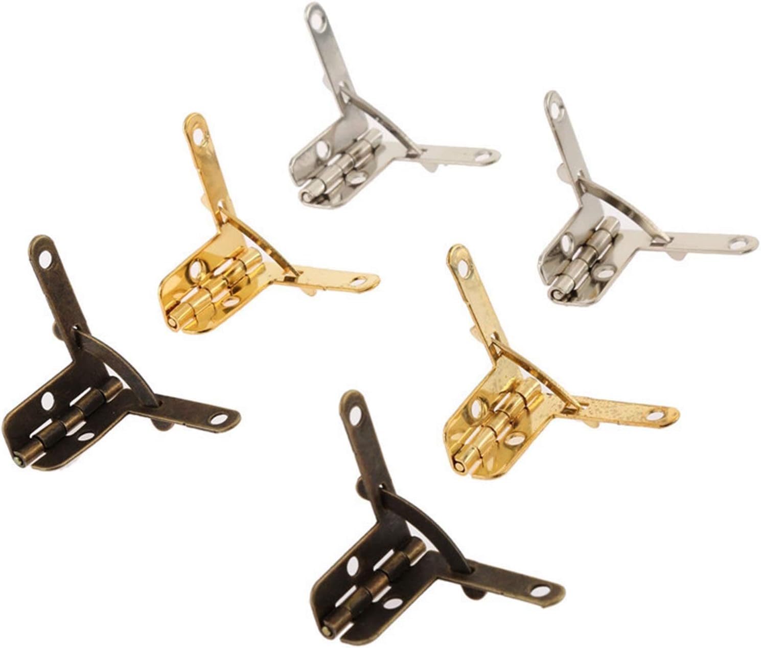Hidden hinges,cabinet hinges,Cabinet hinges,hidden hinges,Supports Hinge,Butt Hinges 4pcs Angle Support Spring Hinge 90 Degree Hinge for Antique Brass Jewelry Gift Wine Case Watch Box Wood Lid Hardwar