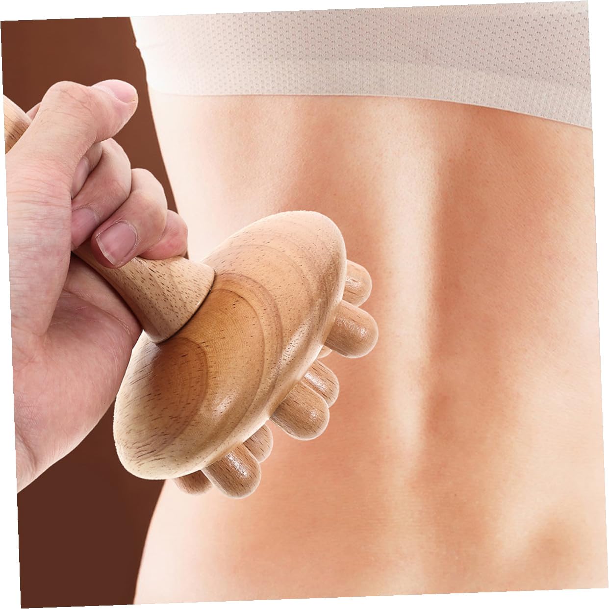 GARVALON Peine de Madera Natural 2 Piezas para Masaje de Cuero Cabelludo Resistente a Roturas, Alivia Dolores de Cabeza, Diseño Práctico y Delicado para Uso Diario