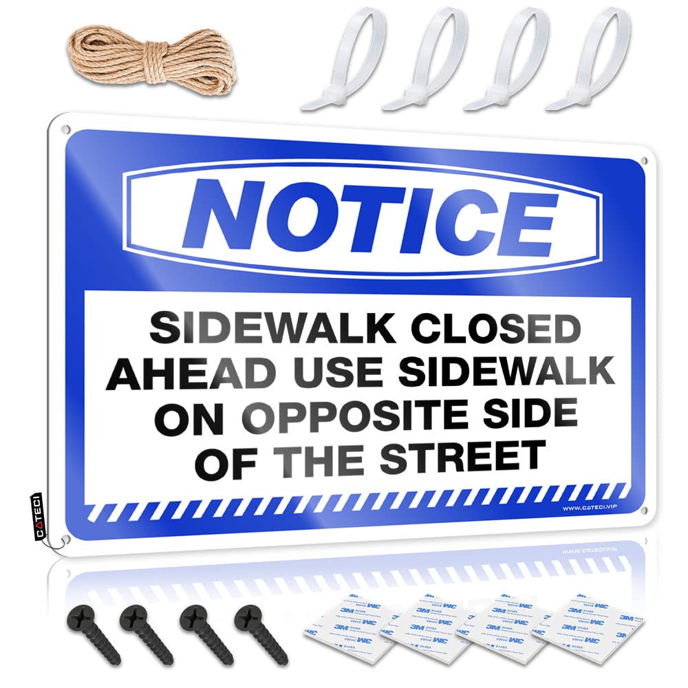 Funny Vintage Signs Notice Sidewalk Closed Ahead Tin Sign Tin Metal Sign Mancave Signs And Decor(30X40CM)