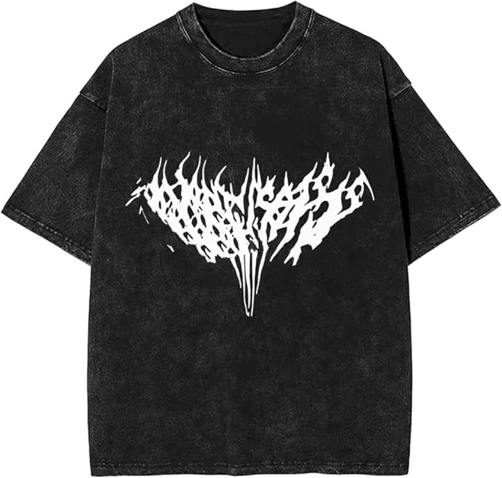 Y2K Tops Men's 90s Vintage Berserk Anime Graphic Shirts Summer Casual Tee Streetwear Harajuku Top Tshirt