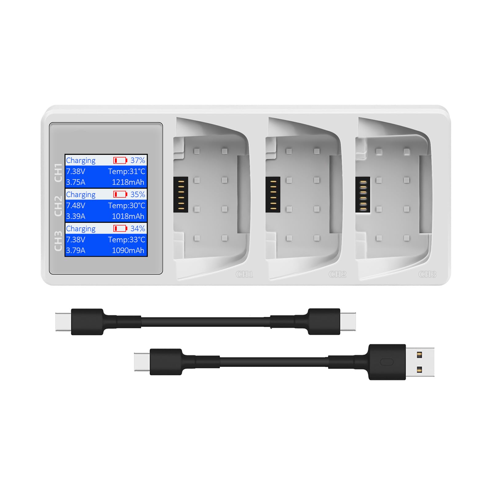 Per Display Digitale Stazione di Ricarica Batteria con Schermo a Colori Veloce 3 Way Manager Scatola di Energia Adattatore Della Macchina Fotografica St