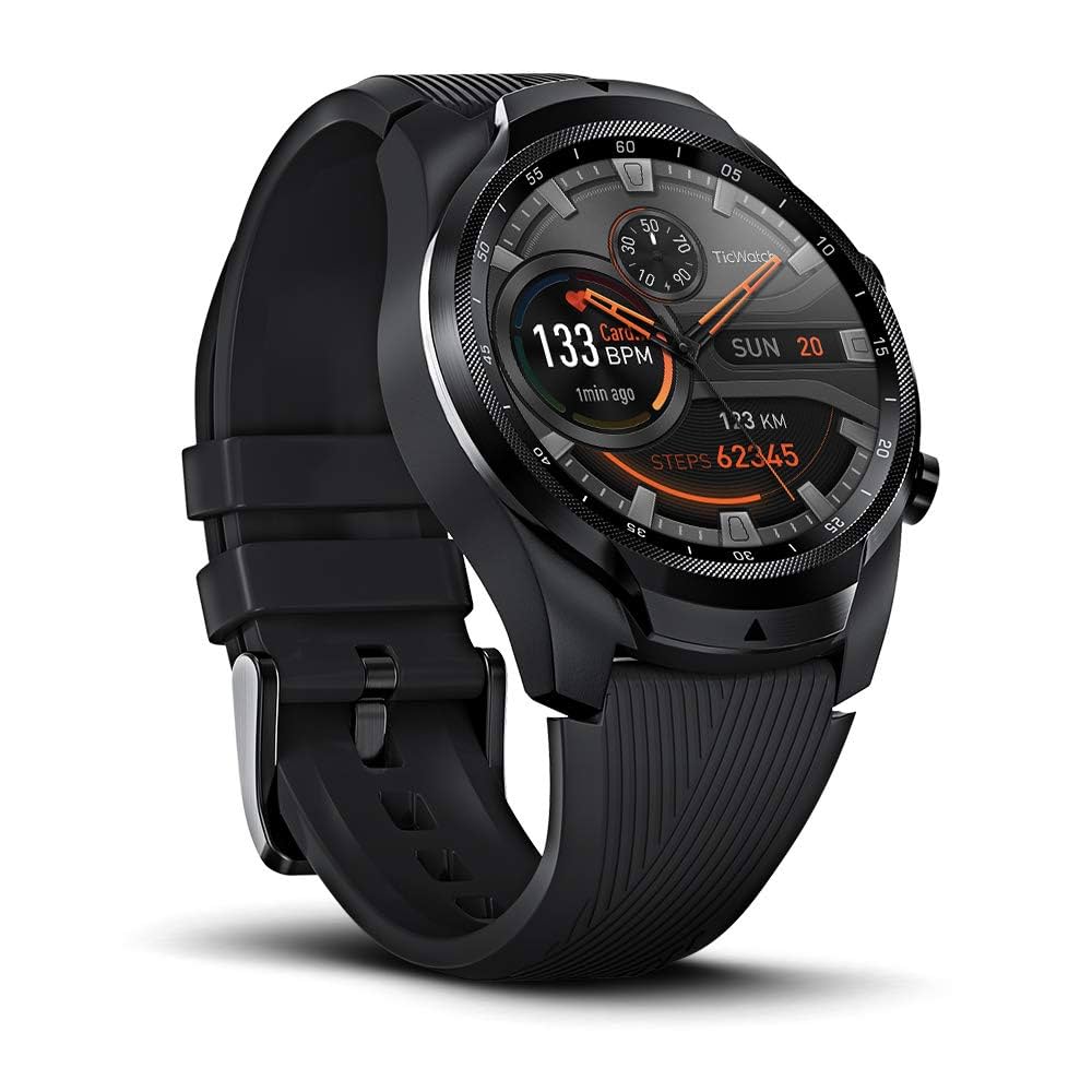 Ticwatch Pro 4G/LTE Smartwatch, 1G RAM Memory, Sleep Tracking, Swim-Ready, Dual Display for Long Battery Life, Music, Heart Rate, GPS, NFC, Cellular Connectivity for Vodafone Users: Amazon.co.uk: Electronics & Photo