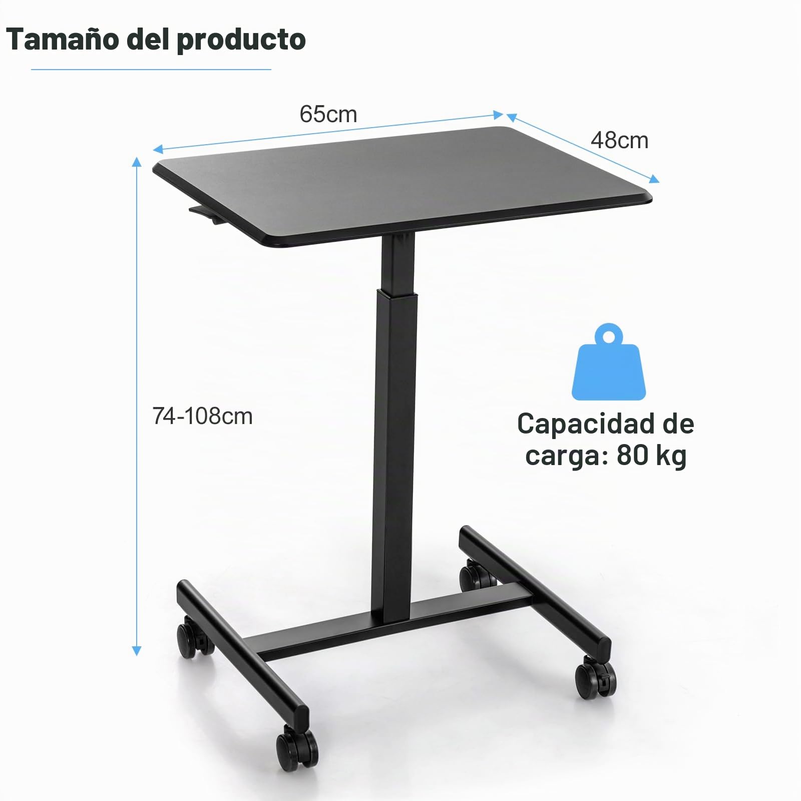 LIFEZEAL Escritorio Elevable de Pie para Portátil (Negro)