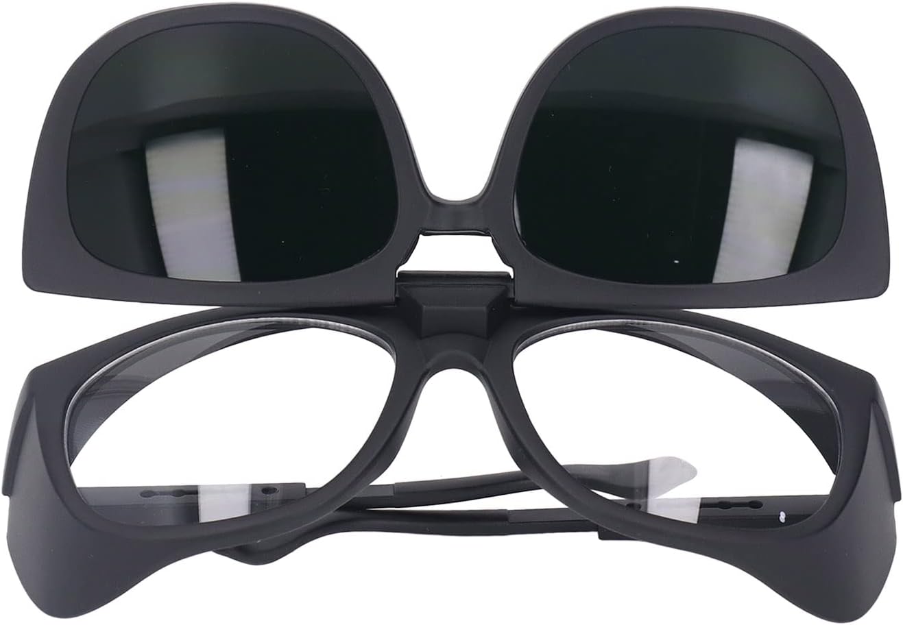 Welder Goggles, Brazing Flame Cutting Eye High Strength Flip Up Design Slip Proof Welding Glasses for Cutting