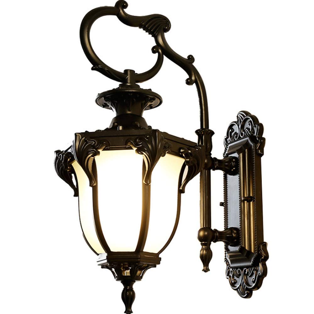 Lanterne murale extérieure E27 moderne luminaire aluminium verre transparent pour parc