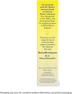 Rescue Remedy Pet Dropper for Dogs - 20 mL - Stress & Tension Support for Dogs with Bach Natural Flower Essences - Sedative-Free, Homeopathic Liquid Formula - For All Breeds, Ages & Weights