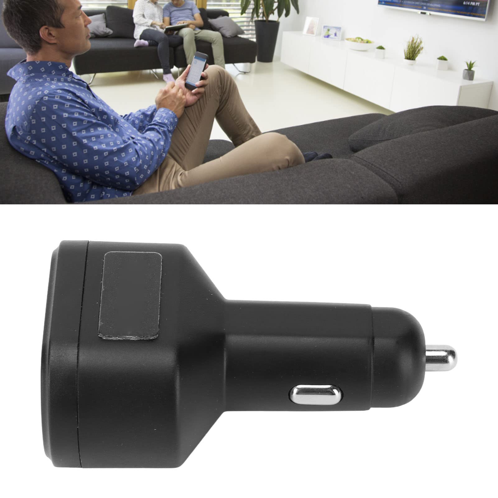 Cyrank Caricabatteria da Auto USB, Caricatore USB Portatile Compatto per Telefono da Auto Adattatore per Caricabatteria da Auto USB Adattatore per Accendisigari per Camion Camper