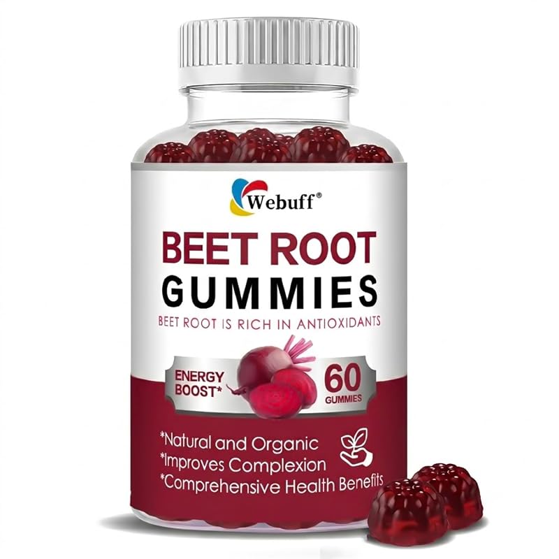 Webuff Gomas de Beterraba com Extratos de Beterraba, Romã e Semente de Uva, 500 mg, 60 gomas