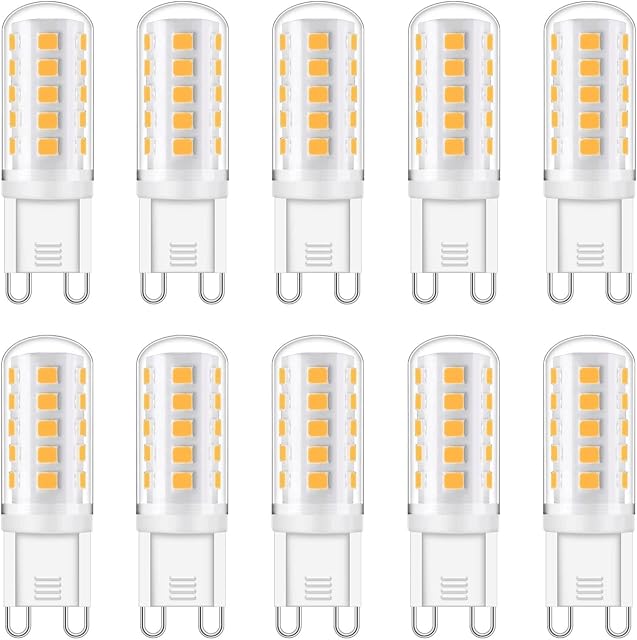 Gainwin G9 LED Bulbs, 5W, 400LM, Cool White 6000K, 40W Halogen Bulbs Equivalent, Non Dimmable, No Flicker, 360° Beam Angle, Energy Saving Light Bulbs Lamps for Home Ceiling Lights (Pack of 10)