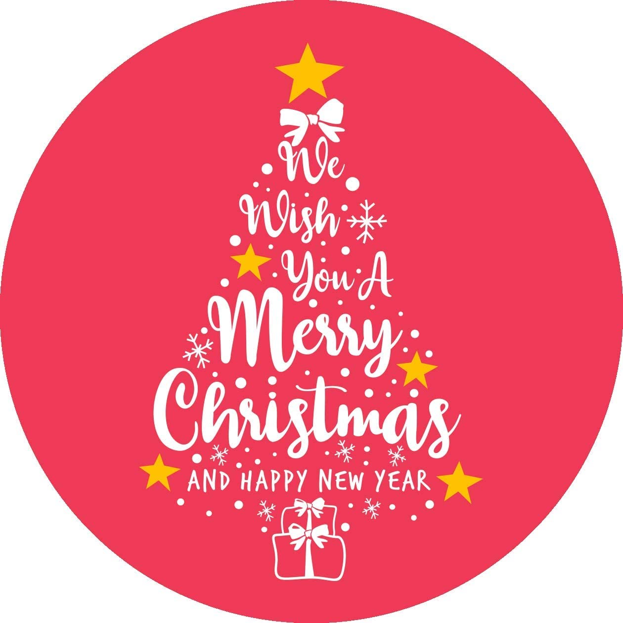 Pack of 48 Christmas Stickers for Crafts (45 mm) Merry Christmas Stickers for Card Making, Present & Goodie Bags Papa Prints®
