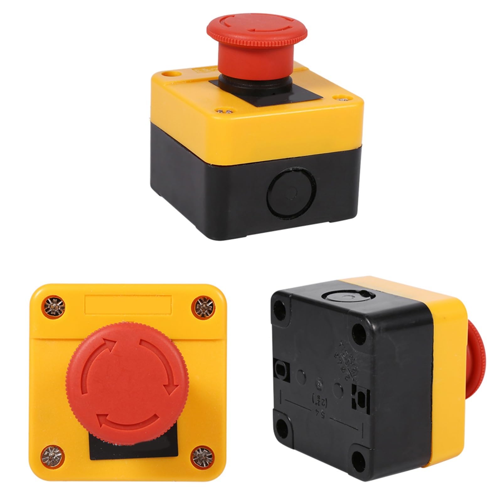 Bouton d'arrêt d'urgence 660 V 10 A, coque en plastique, panneau rouge, bouton-poussoir champignon, interrupteur d'arrêt d'urgence, neuf