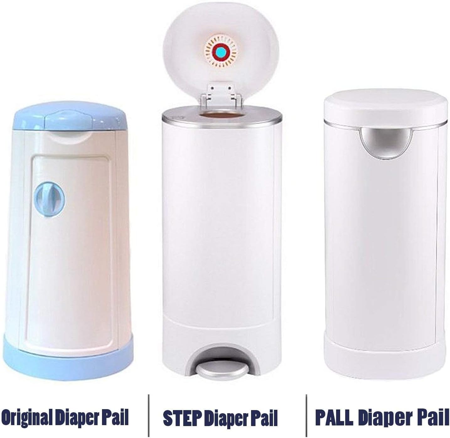 Diaper Pail Refill Bags,34 Bags Holds 1088 Counts Compatible with Arm&Hammer Diaper Pail Disposal System,Diapers Pails Snap,Seal and Toss Pail Refill Bags