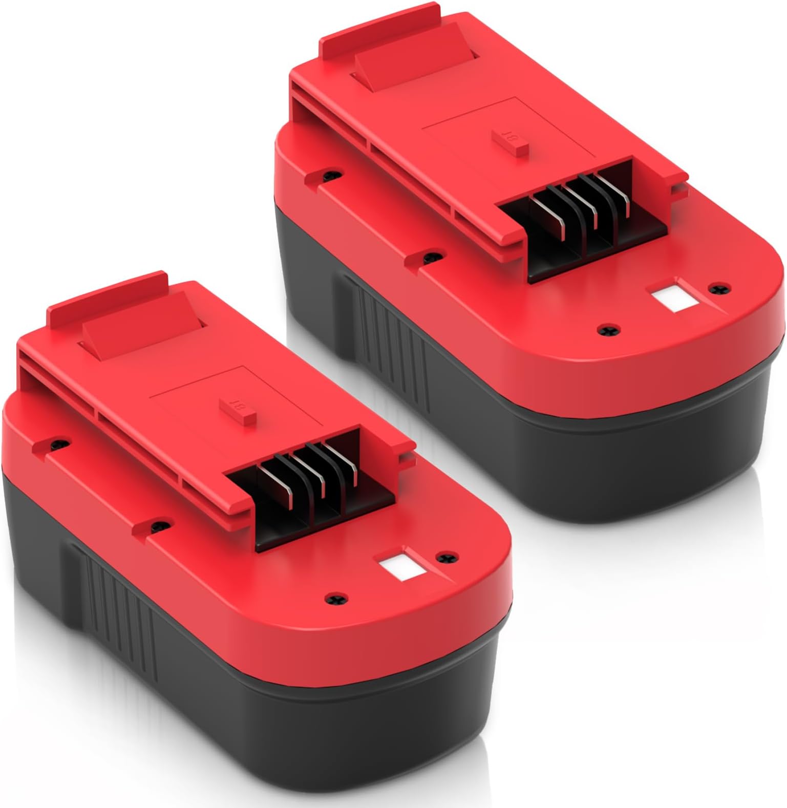 2Pack 4.5Ah Ni-Mh 18Volt Replacement for Black and Decker 18V Battery Compatible with Black and Decker 18 Volt HPB18 HPB18-OPE 244760-00 A1718 FS18FL FSB18 Firestorm Cordless Power Tools(Red)