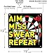Aim Miss Swear Repeat Funny Darts Sign Metal Tin Signs, Darts Poster for Home/Office/Garages/Restaurants/Bedroom/Cafes Bars Pub/Man Cave Wall Decor Plaque Sign 12x12 Inch