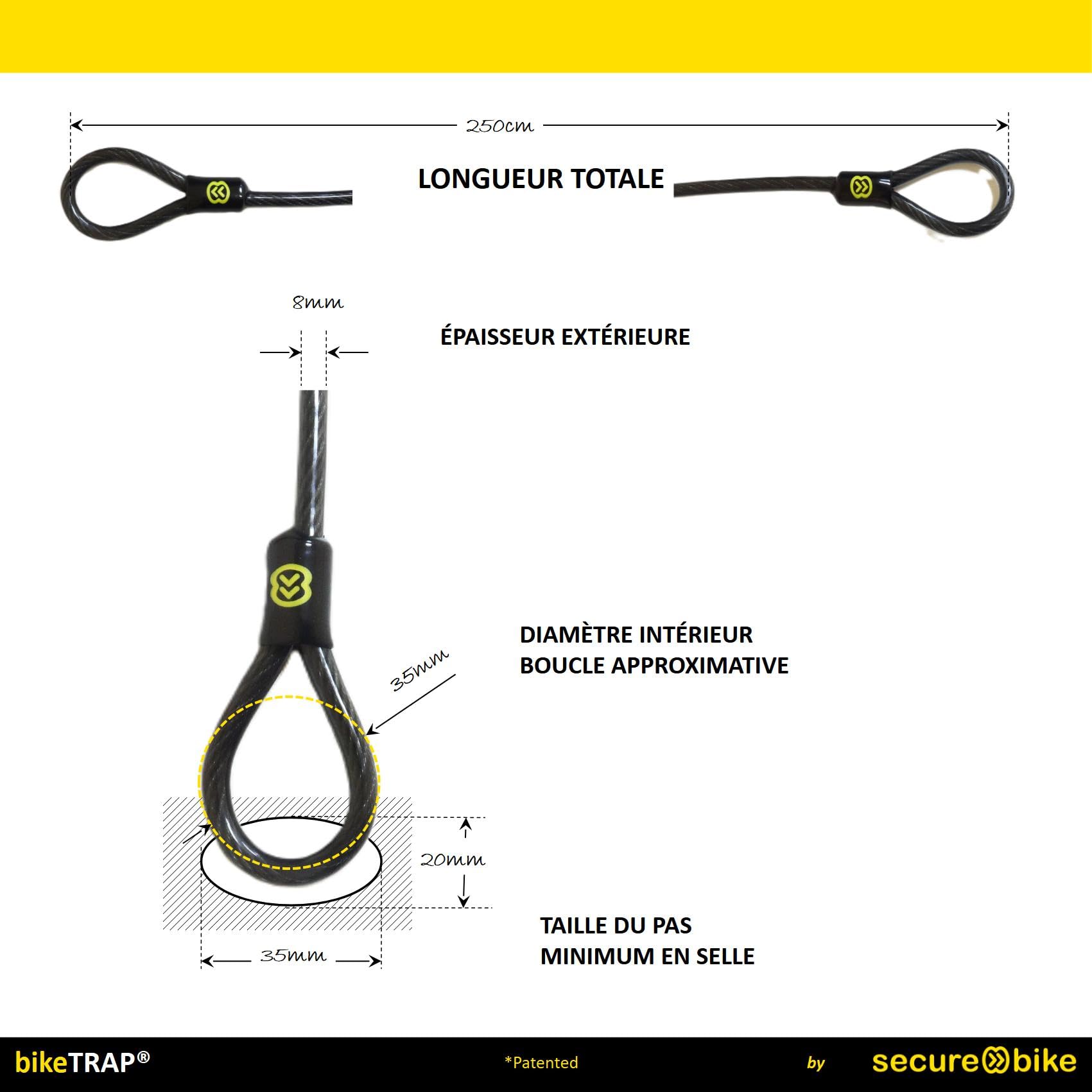 Lot De 2 Verrous De Sécurité Extensibles En Acier Pour Vélos