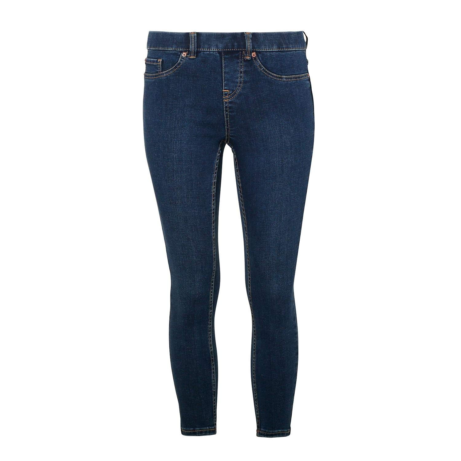 ChicWhisper Ladies Pull On Petite Fit Skinny Stretch Cotton Rich Jeggings Indigo