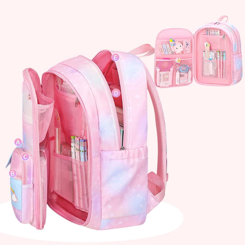  | Cute Backpack Travel Backpacks Bookbag for Women & Men Boys Girls School College Students Backpack Durable Water Resistant Blue-B Large | Kids' Backpacks