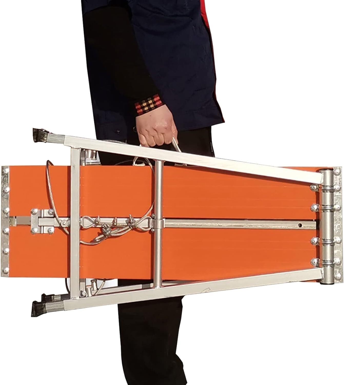 Scaffolding Equipment Folding Work Platform, Multipurpose Tower Ladder Stool Work Bench Adjustable Height(L 120cm)