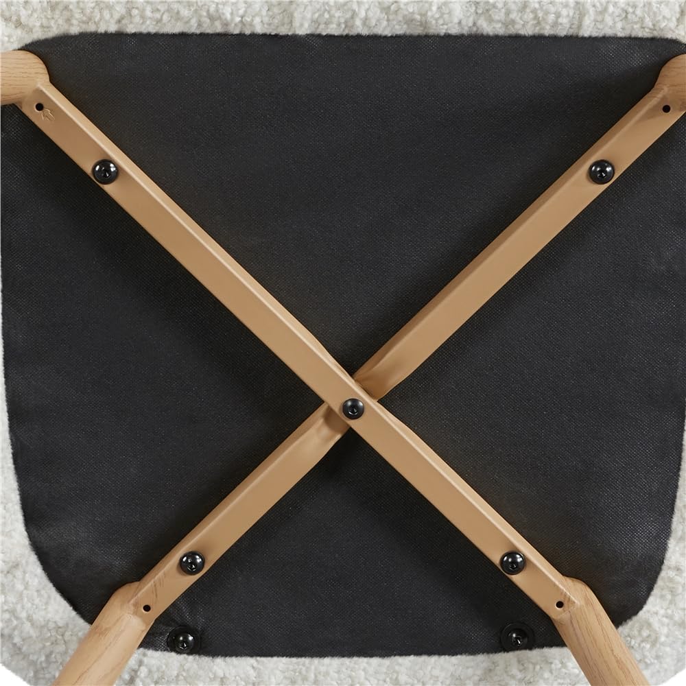 Yaheetech Ohrensessel Modern Sessel Armsessel Lehnsessel Polsterstuhl mit Holzbeine bis 136 kg Belastbar 81 x 73,5 x 98 cm Weiß