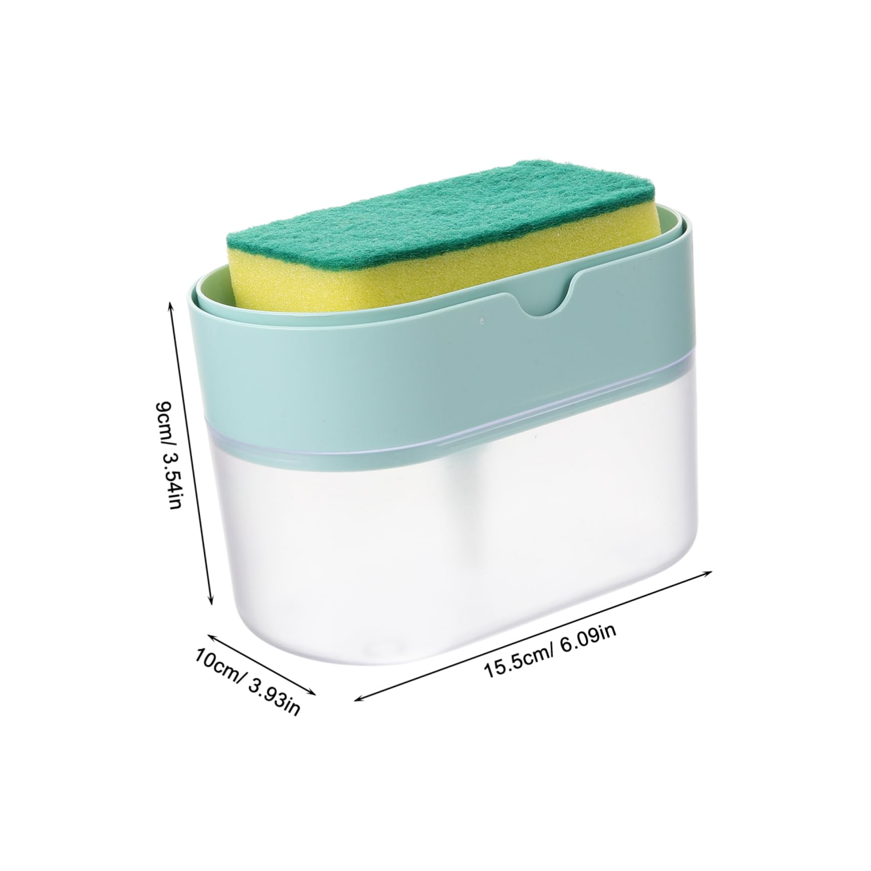 SOLUSTRE 1 Set Automatic Liquid Dispenser for Dish Soap Capacity Kitchen Gadget with Sponge Holder Compact Storage for Home Efficient Soap Dispensing System