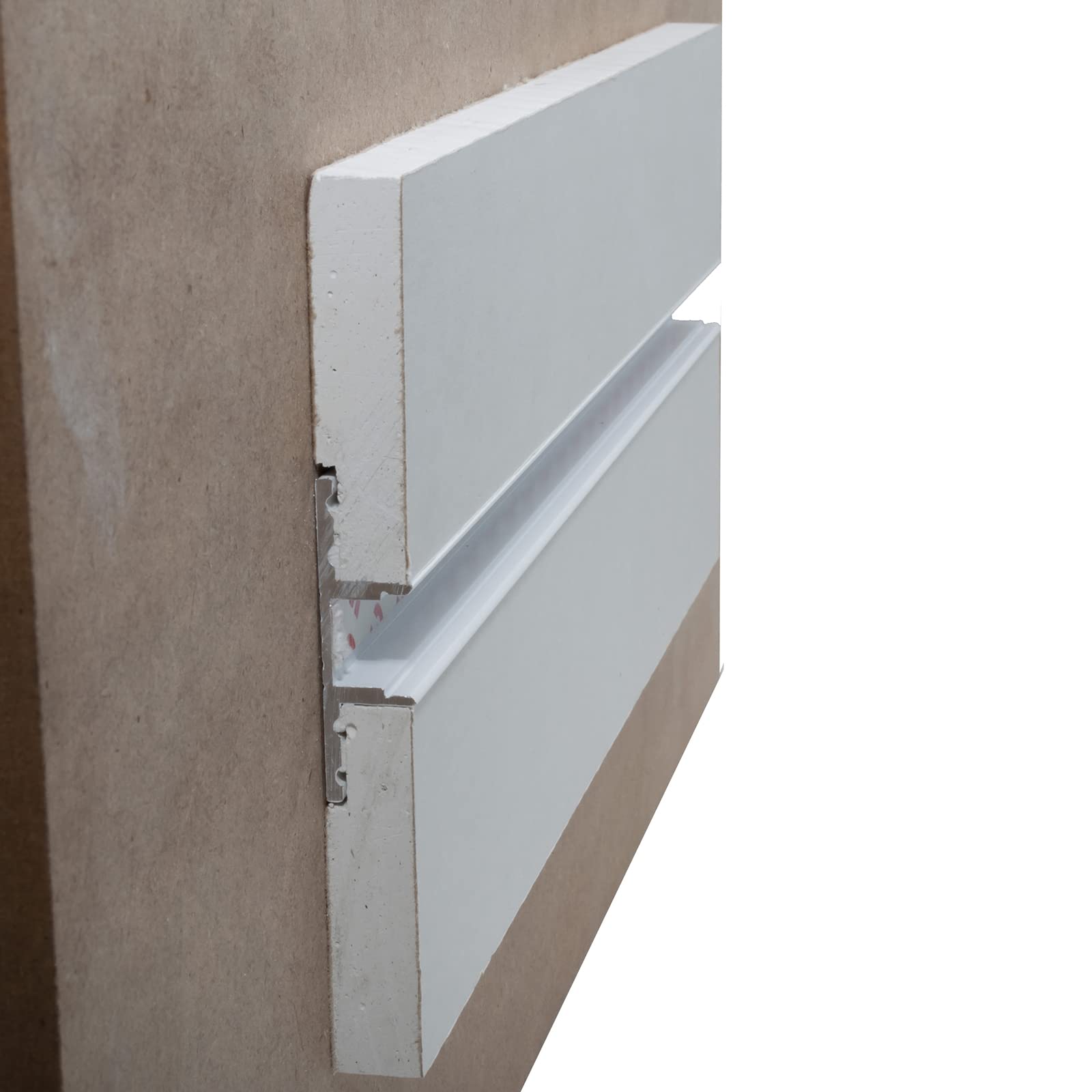 Planetitaly 4 tiras LED para techo o pared con adhesivo 3M IP20, de 2 m, para paneles de yeso y yeso