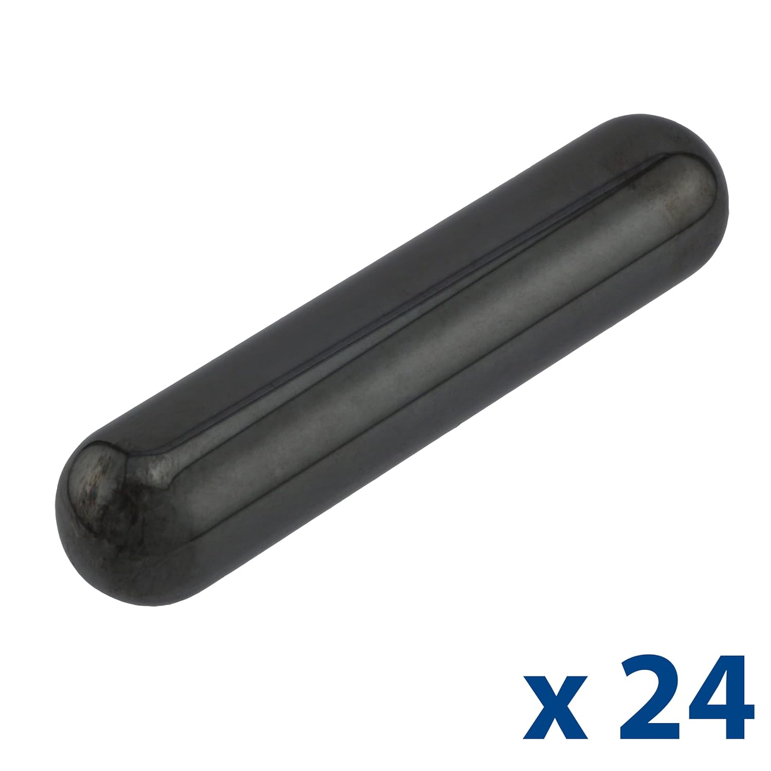 Master Magnetics COW-CP6X24 New Ferrite Cow Magnet, 0.625" Diameter, 3" Length, Black (Pack of 24)