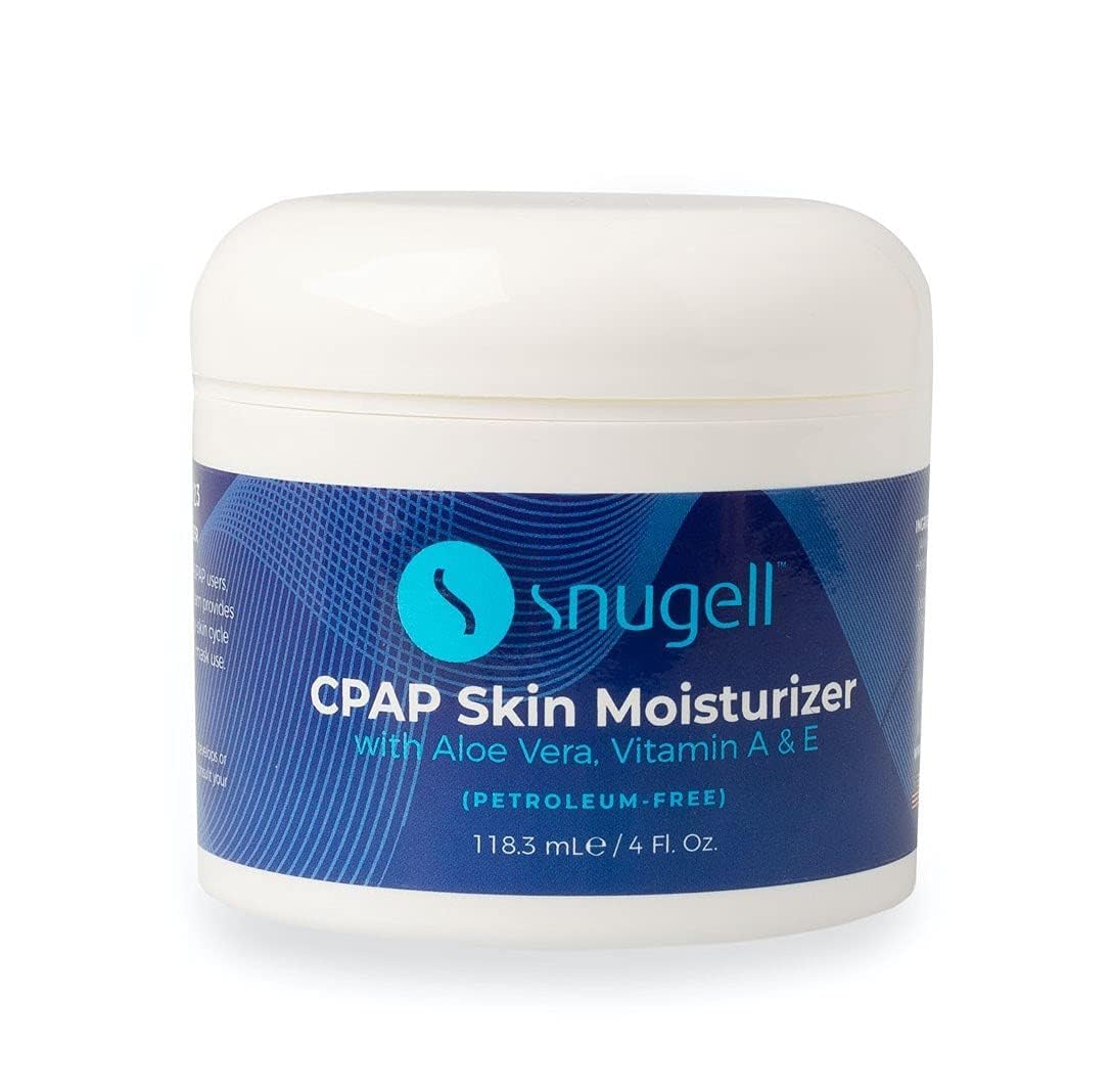 CPAP Skin Moisturizer ™ | Daily Face Cream with Aloe Vera and Vitamin A & E | Petroleum-free | Fragrance-free | Non-greasy | Specially Designed for CPAP users | 4 Fl. Oz.