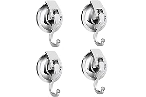 Heavy Duty Curtain Vacuum Suction Hooks (4-Pack)