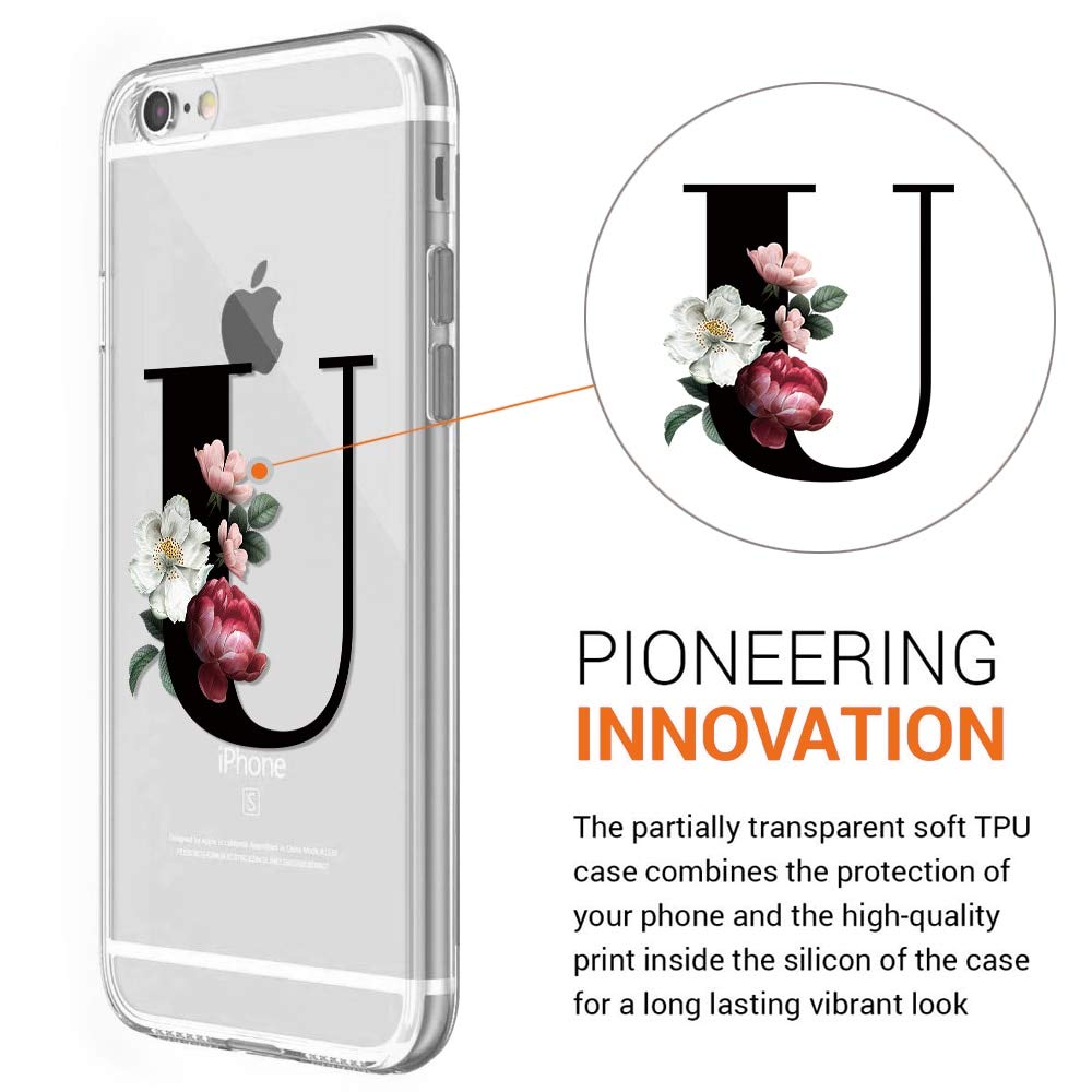 Yoedge Cover Per IPhone SE 2022/2020/8/7 - Custodia Silicone Trasparente Con Stampa Teschio, Morbida E Antiurto - 2