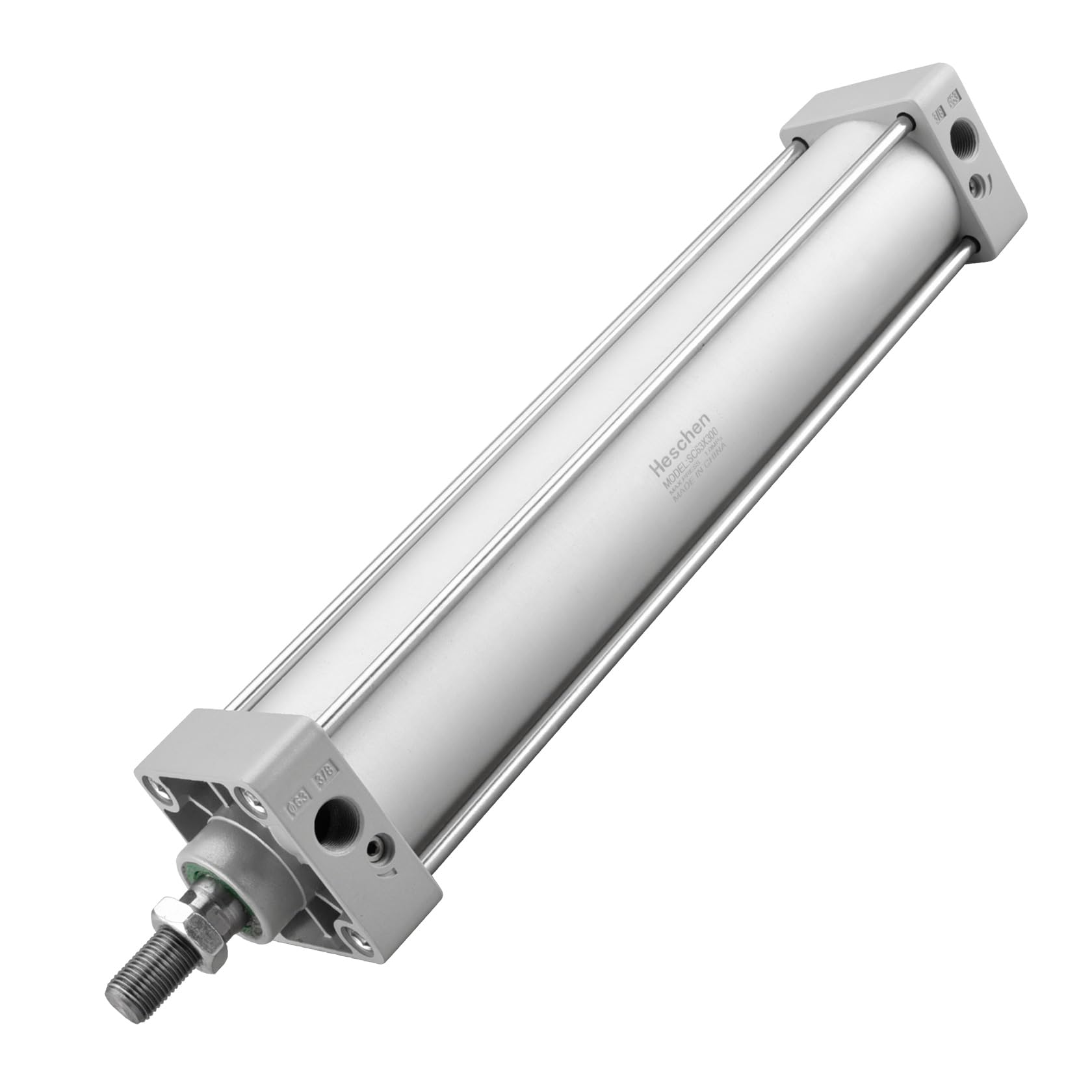 Heschen Silver Pneumatic Standard Air Cylinder, Sc 63-300, Pt3/8'' Port, 63Mm Bore, 300Mm Stroke, Double Acting