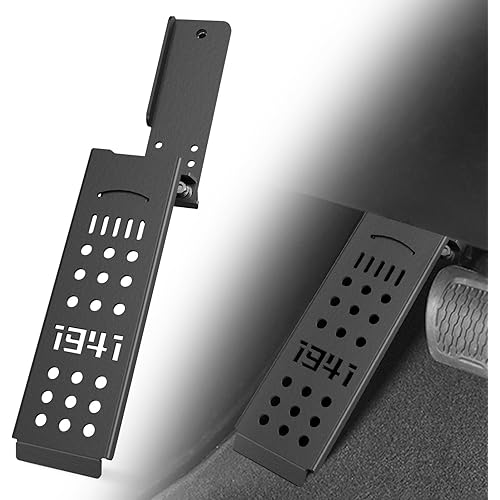 for JL JT Dead Pedal Left Side Driver Side Adjustable Foot Rest Kick Panel Compatible with 2018-2026 Jeep Wrangler JL JLU & Gladiator JT (NOT Fits 4XE Model) Black