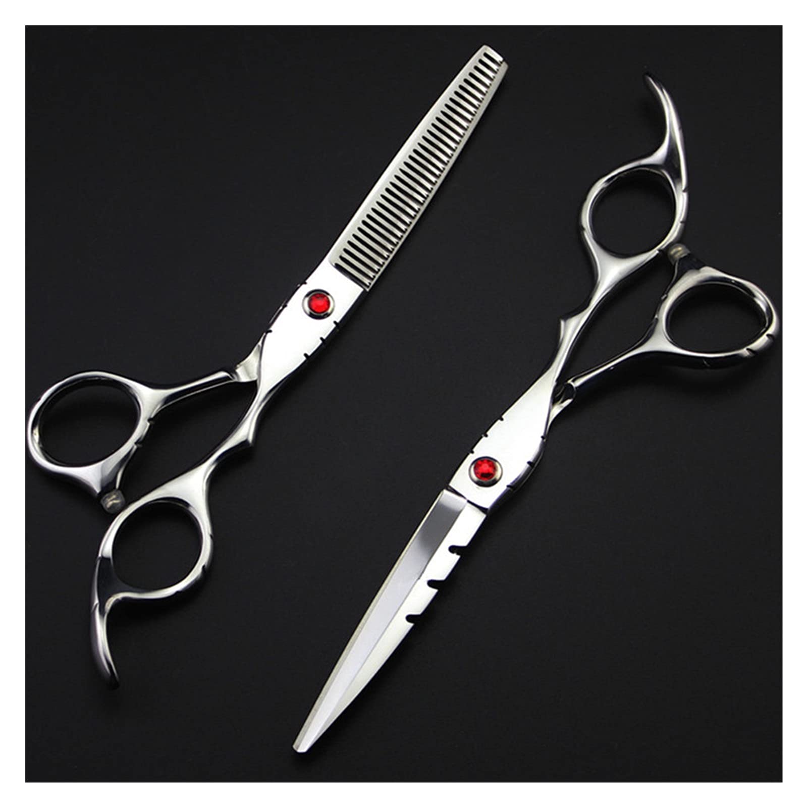 Tijeras para Cortar El Pelo, Peluquería, Corte De Pelo Fino, Kit De Corte De Pelo De Peluquería（Red Cutting-B）