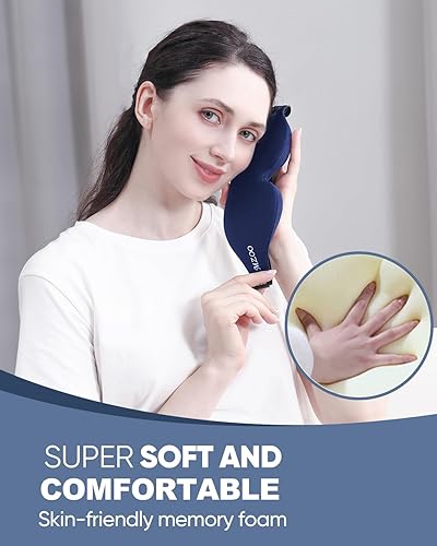 Miniatura 4 de Máscara de ojos para dormir para hombres y mujeres, paquete de 2 antifaz contorneada 3D para dormir y vendar los ojos, máscara de sueño nocturna