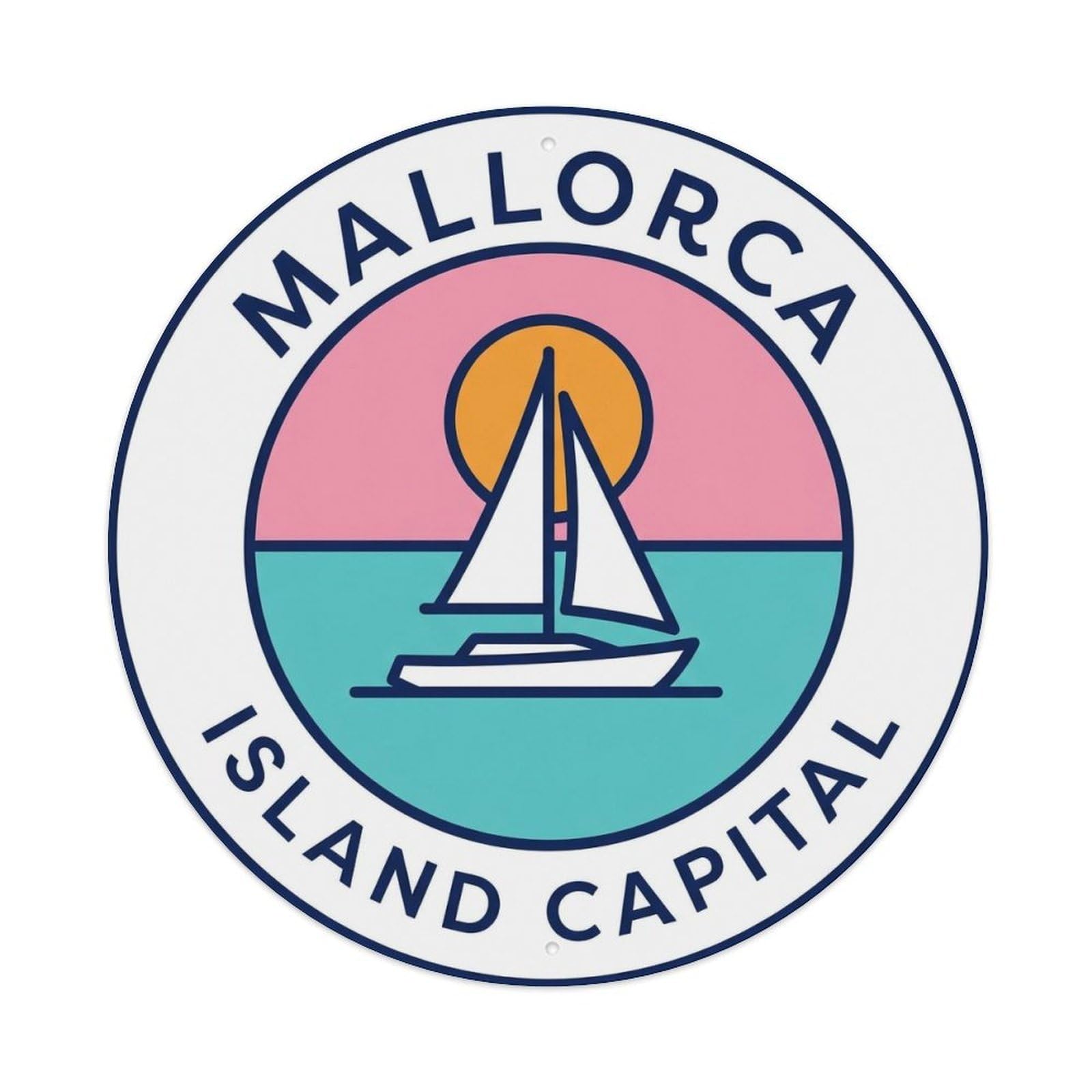 Vintage Travel Mallorca Spain Existence Metal Tin Sign