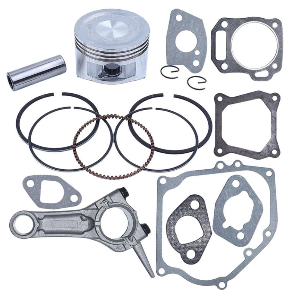 Kit de Junta Completa de Anillo de pistón de biela de 68mm, Compatible con Motor GX160 de 6,5, Piezas de cortacésped 13200-Z0T-800(1)