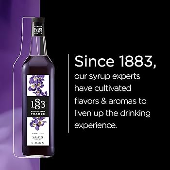 Amazon.com: 1883 Violet Syrup for Drinks, Made in France, 1 Liter