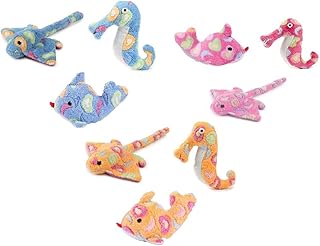 Zanies Sea Charmers Dog Toys Ocean Creature Squeak Toy Seahorse Fish Stingray Sets Too (Peach Stingray)