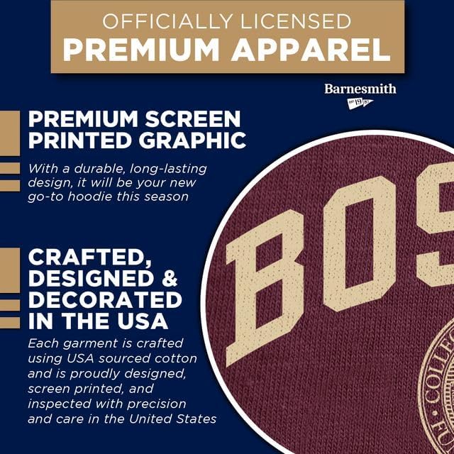 Barnesmith Hooded Sweatshirt, Unisex, Cotton/Poly Blend, Heritage Logo - Image 4