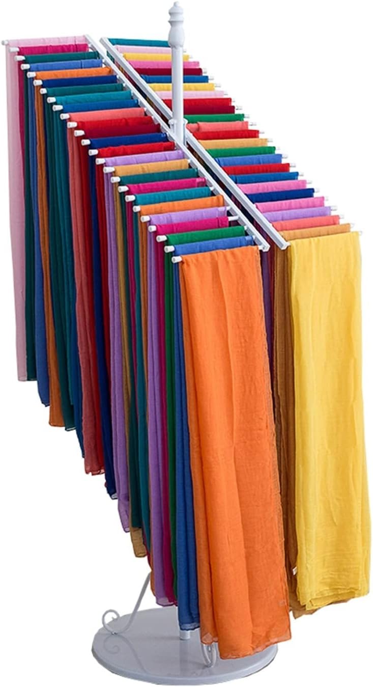 Scarf Organizers, Clothing Store Retail Display Stands, Double Row Hanging Rod, Multi-Purpose Ties Shawls Pants Blanket Fabric Storage Hanger, Towel Bar Drying ，Bronze Color 50x170CM