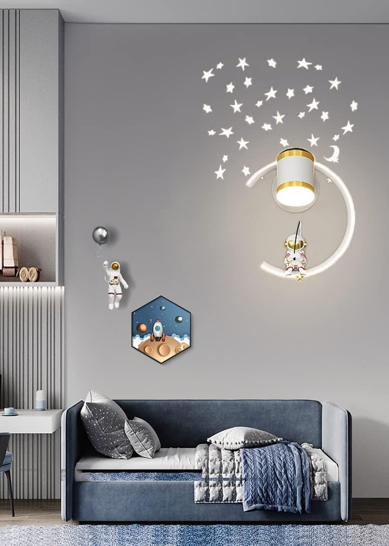 Applique Murale En Acrylique LED En Forme De Fleur - 6 W - 3 Modes De Couleur - Lampes De Tête De Lit Pour Salon, Chambre à Coucher, Chevet (A Gauche