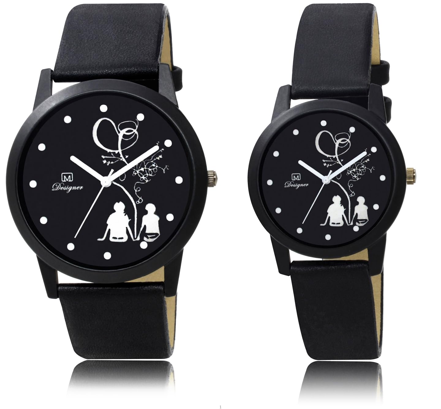 Bollywood Designer Beautiful Couple Watch Analogue Watch Black Dial Men & Women Couple Watch Pack of 2 (B0CKHSRB17) Amazon Price History, Amazon Price Tracker