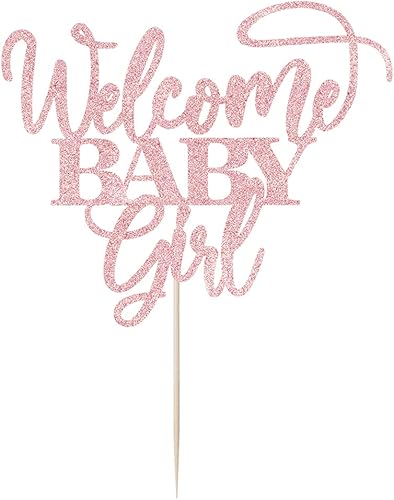 Miniatura 8 de Decoración de bienvenida para tartas de bebé niña, baby shower, baby shower, show de género recién nacido, decoración de fiesta de feliz cumpleaños